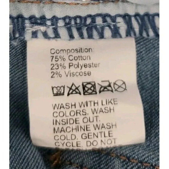 Denim Blvd Los Angeles High Rise Flare Raw Hi Low Hem Jeans Stretch Size L - Picture 13 of 14